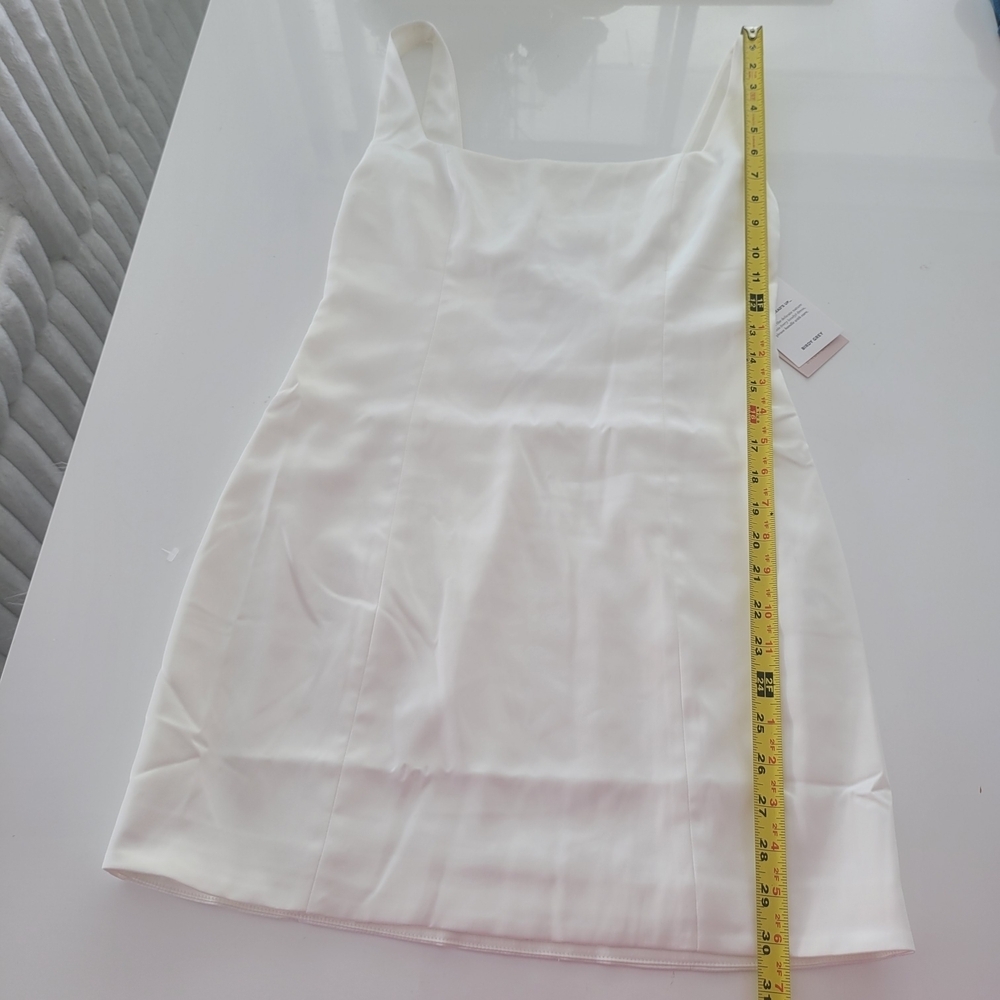 Birdy Grey White Backless Dress with Heart Detail Size S - Picture 14 of 16